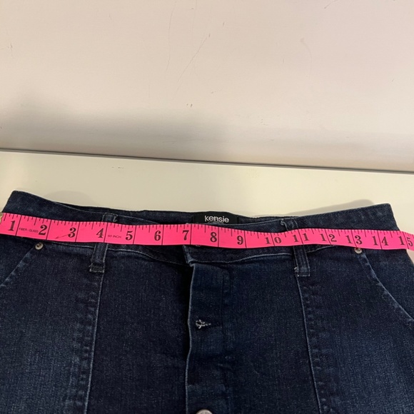 Kensie Button Up Blue Denim Jean Mini Skirt Size M - Picture 16 of 16